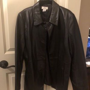 Womens Brooks Brothers Brown Leathercoat